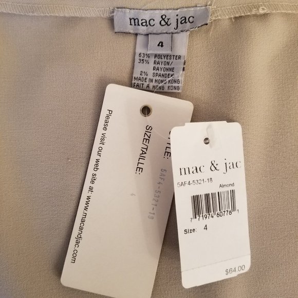 ✅#908STONE NWT mac & jac mermaid beige stretch skirt, sz. 4. - Picture 3 of 16